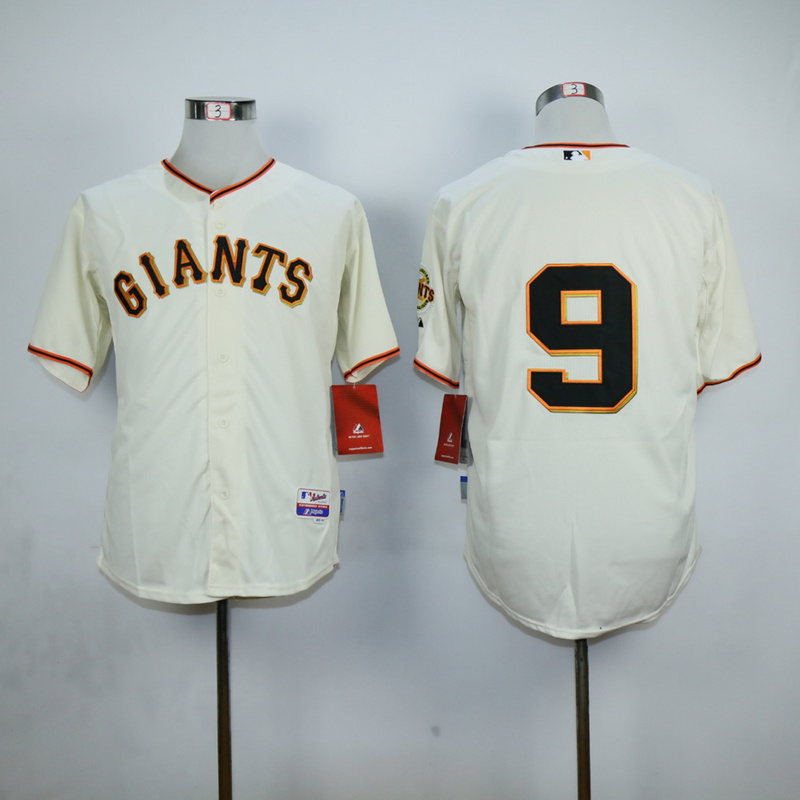 Men San Francisco Giants #9 Williams Cream MLB Jerseys